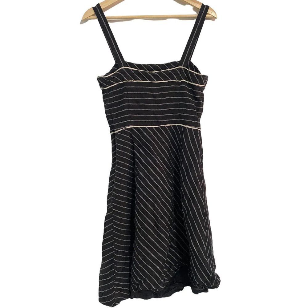 Loft Women's Sleeveless Short Dress Black White Size‎ 8